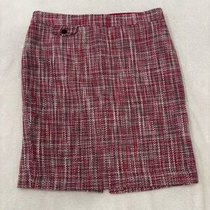 Chic Classic Elegant Kenar Pink Tweed Lined Wool Blend Skirt. Size 6